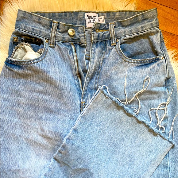 Princess Polly Jeans size 0 wide leg tips, worn once - Picture 1 of 2